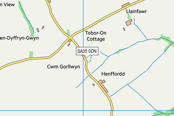 SA35 0DN map - OS VectorMap District (Ordnance Survey)