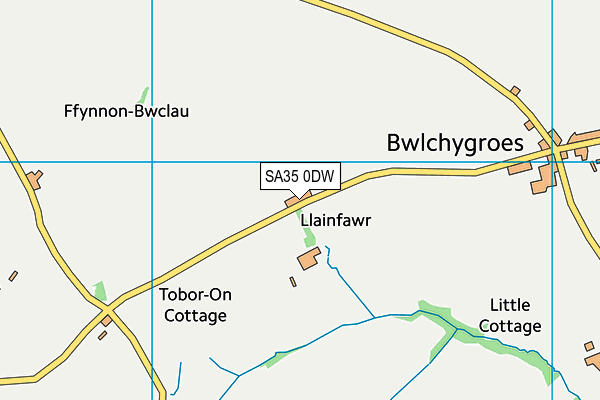 SA35 0DW map - OS VectorMap District (Ordnance Survey)