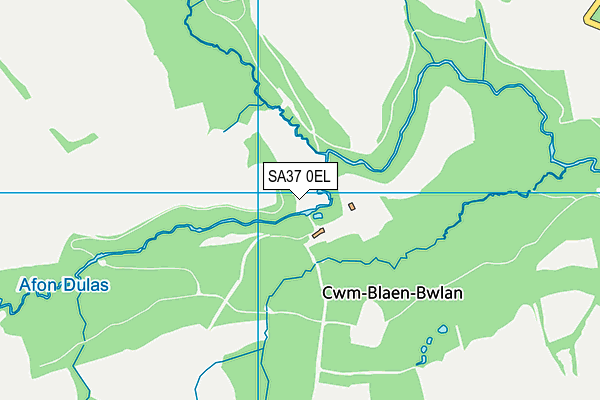 SA37 0EL map - OS VectorMap District (Ordnance Survey)