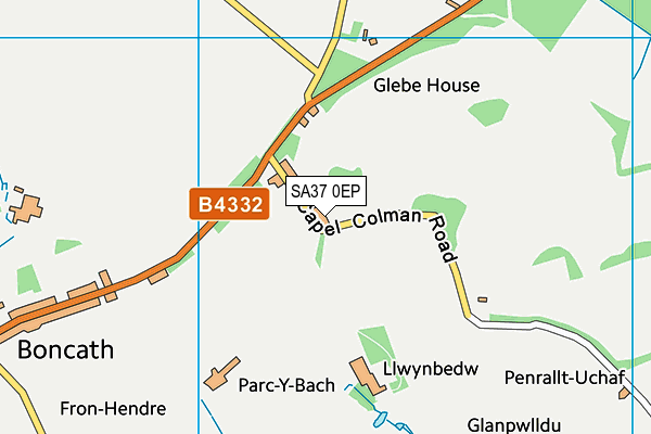 SA37 0EP map - OS VectorMap District (Ordnance Survey)