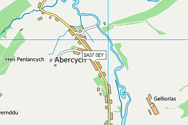 SA37 0EY map - OS VectorMap District (Ordnance Survey)