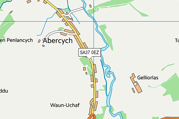 SA37 0EZ map - OS VectorMap District (Ordnance Survey)