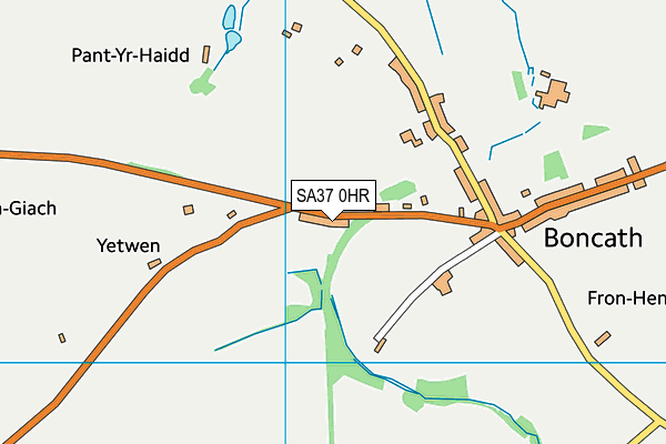 SA37 0HR map - OS VectorMap District (Ordnance Survey)