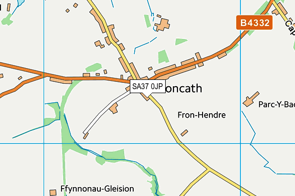 SA37 0JP map - OS VectorMap District (Ordnance Survey)