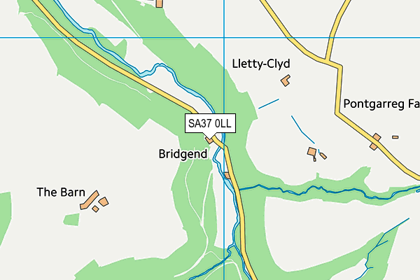 SA37 0LL map - OS VectorMap District (Ordnance Survey)