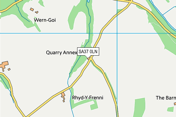 SA37 0LN map - OS VectorMap District (Ordnance Survey)