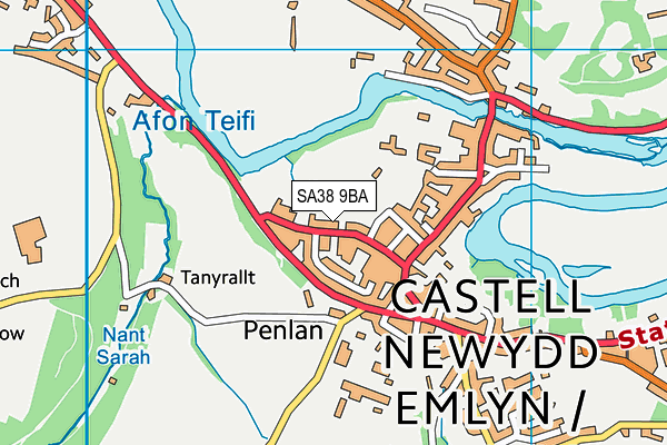 Map of CAWDOR CARS (NEWCASTLE EMLYN) LIMITED at district scale