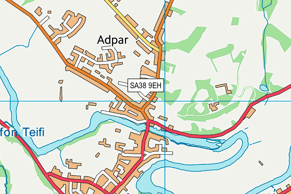 SA38 9EH map - OS VectorMap District (Ordnance Survey)