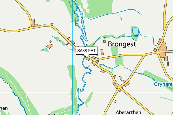 SA38 9ET map - OS VectorMap District (Ordnance Survey)