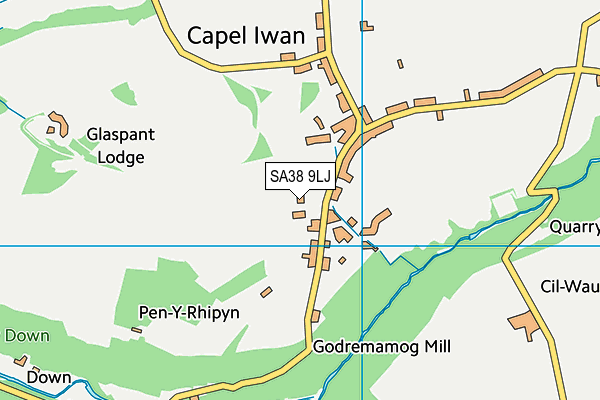 SA38 9LJ map - OS VectorMap District (Ordnance Survey)