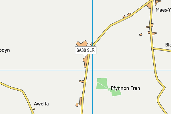 SA38 9LR map - OS VectorMap District (Ordnance Survey)