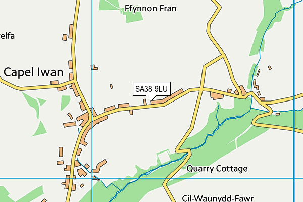 SA38 9LU map - OS VectorMap District (Ordnance Survey)