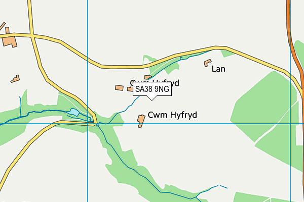 SA38 9NG map - OS VectorMap District (Ordnance Survey)