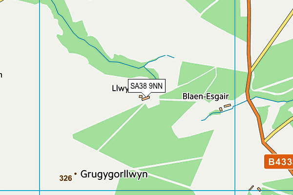 SA38 9NN map - OS VectorMap District (Ordnance Survey)