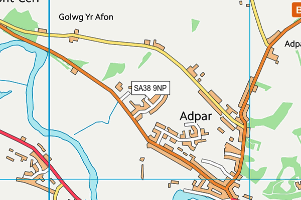 SA38 9NP map - OS VectorMap District (Ordnance Survey)