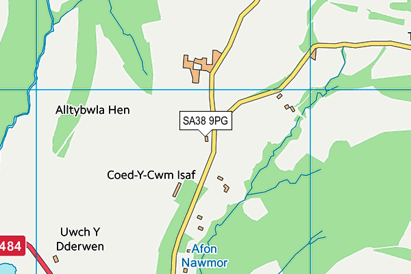 SA38 9PG map - OS VectorMap District (Ordnance Survey)