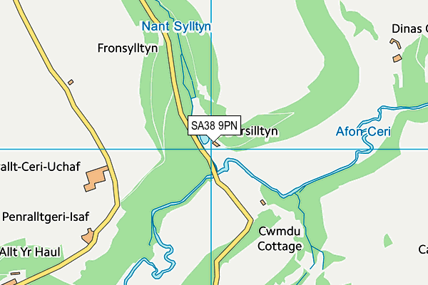 SA38 9PN map - OS VectorMap District (Ordnance Survey)