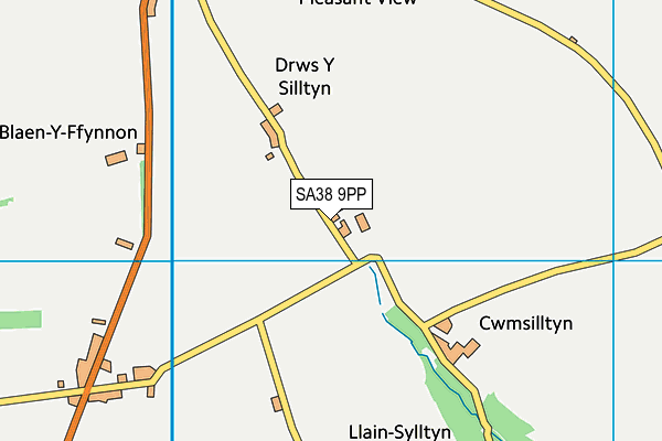 SA38 9PP map - OS VectorMap District (Ordnance Survey)