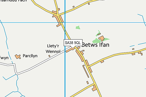 SA38 9QL map - OS VectorMap District (Ordnance Survey)