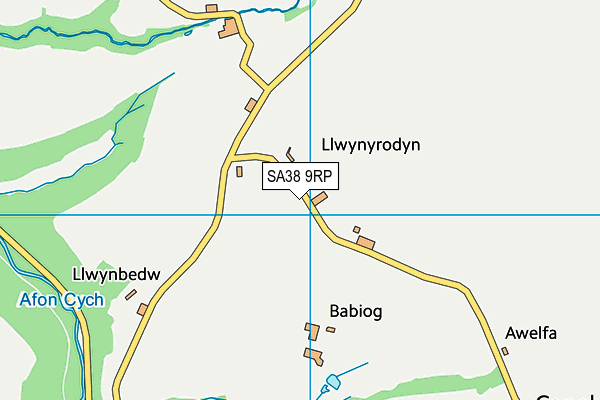 SA38 9RP map - OS VectorMap District (Ordnance Survey)