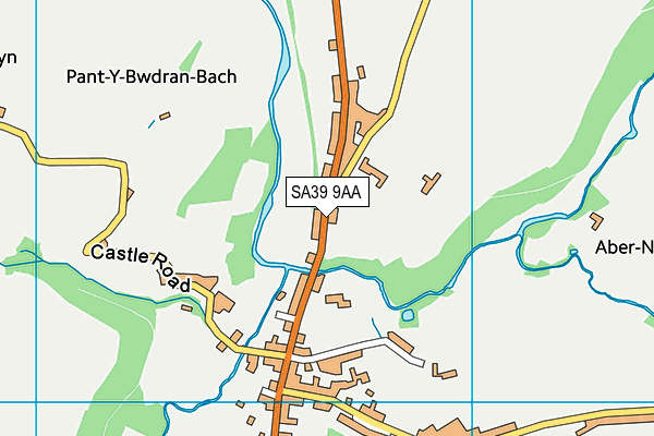 SA39 9AA map - OS VectorMap District (Ordnance Survey)