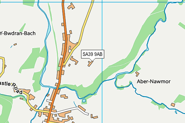 SA39 9AB map - OS VectorMap District (Ordnance Survey)