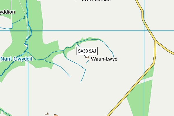 SA39 9AJ map - OS VectorMap District (Ordnance Survey)