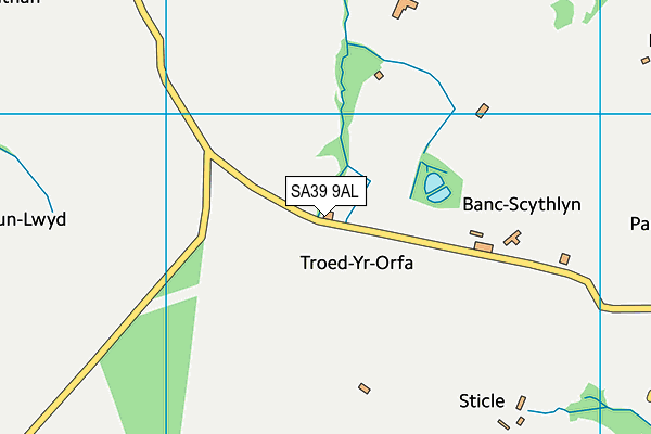SA39 9AL map - OS VectorMap District (Ordnance Survey)