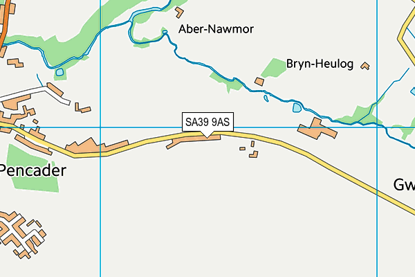 SA39 9AS map - OS VectorMap District (Ordnance Survey)