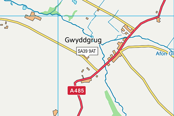 SA39 9AT map - OS VectorMap District (Ordnance Survey)