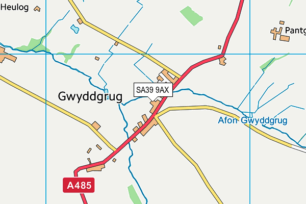 SA39 9AX map - OS VectorMap District (Ordnance Survey)