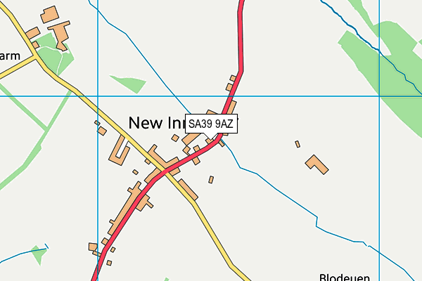 SA39 9AZ map - OS VectorMap District (Ordnance Survey)