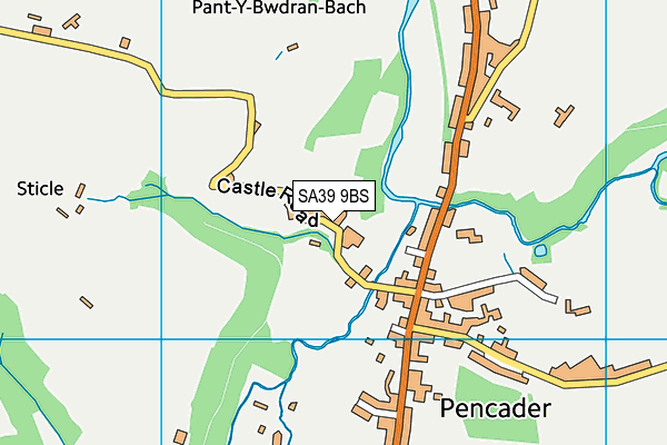 SA39 9BS map - OS VectorMap District (Ordnance Survey)