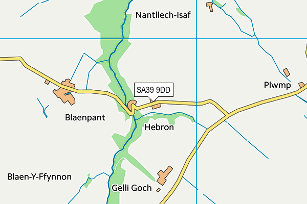 SA39 9DD map - OS VectorMap District (Ordnance Survey)