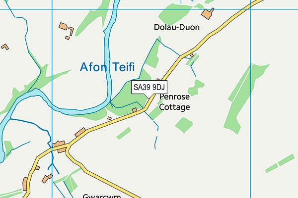 SA39 9DJ map - OS VectorMap District (Ordnance Survey)