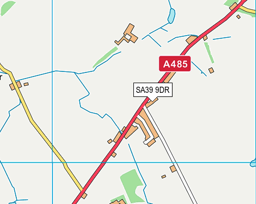 SA39 9DR map - OS VectorMap District (Ordnance Survey)