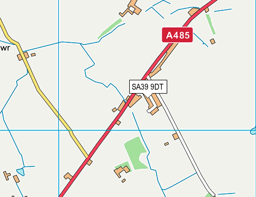 SA39 9DT map - OS VectorMap District (Ordnance Survey)