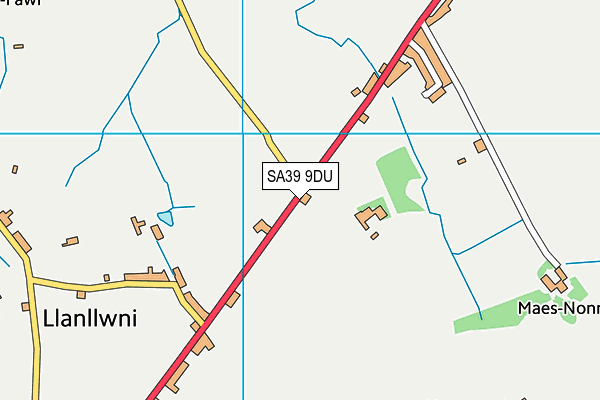 SA39 9DU map - OS VectorMap District (Ordnance Survey)