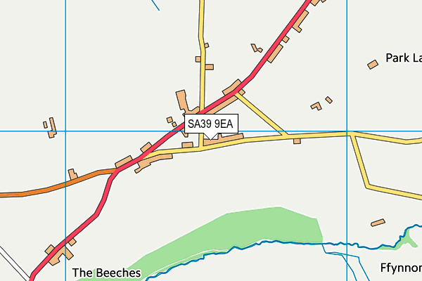 SA39 9EA map - OS VectorMap District (Ordnance Survey)