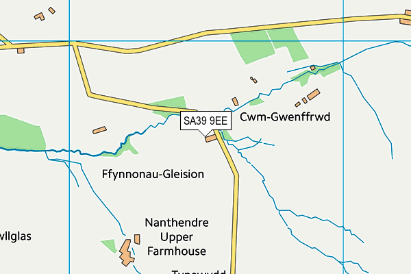 SA39 9EE map - OS VectorMap District (Ordnance Survey)