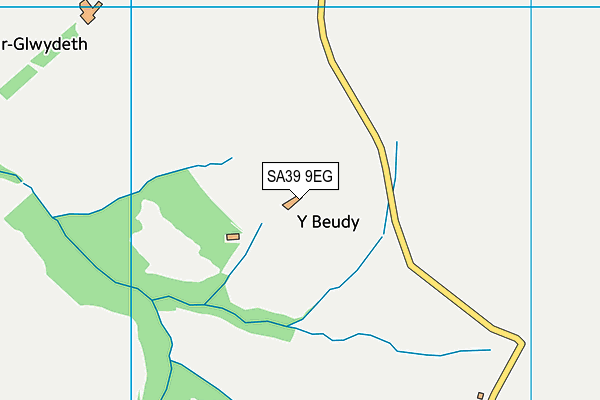 SA39 9EG map - OS VectorMap District (Ordnance Survey)