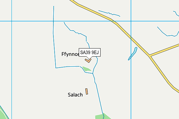 SA39 9EJ map - OS VectorMap District (Ordnance Survey)