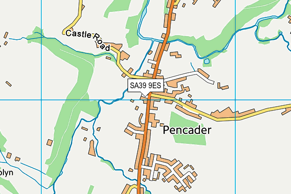 SA39 9ES map - OS VectorMap District (Ordnance Survey)