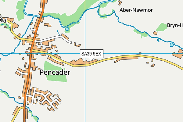 SA39 9EX map - OS VectorMap District (Ordnance Survey)