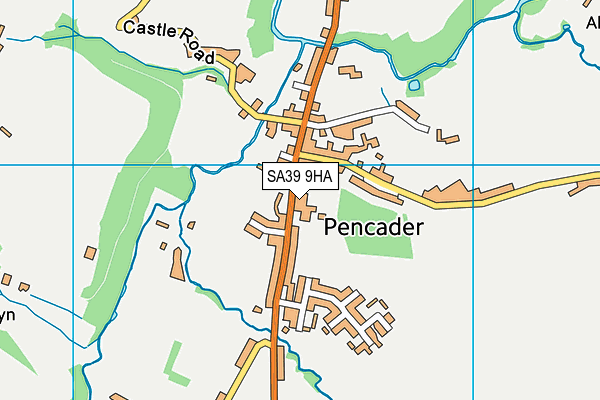 SA39 9HA map - OS VectorMap District (Ordnance Survey)