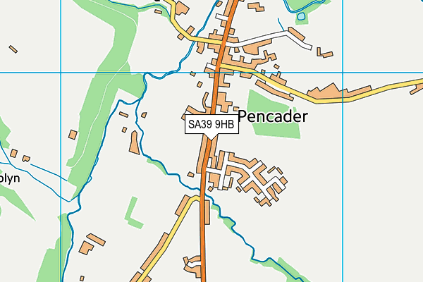 SA39 9HB map - OS VectorMap District (Ordnance Survey)