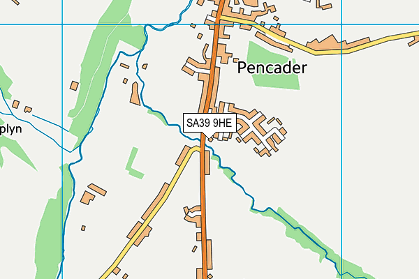 SA39 9HE map - OS VectorMap District (Ordnance Survey)
