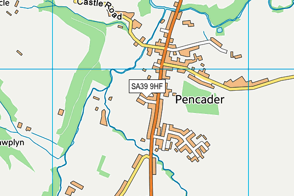 SA39 9HF map - OS VectorMap District (Ordnance Survey)