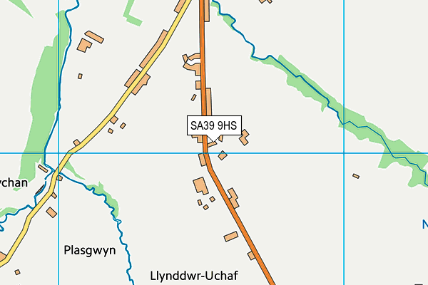 SA39 9HS map - OS VectorMap District (Ordnance Survey)