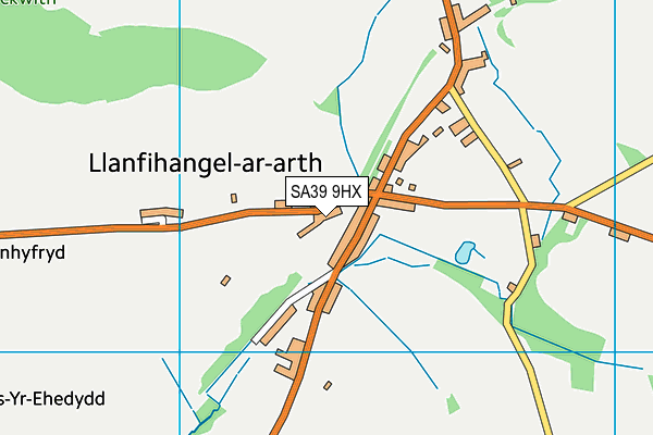 SA39 9HX map - OS VectorMap District (Ordnance Survey)